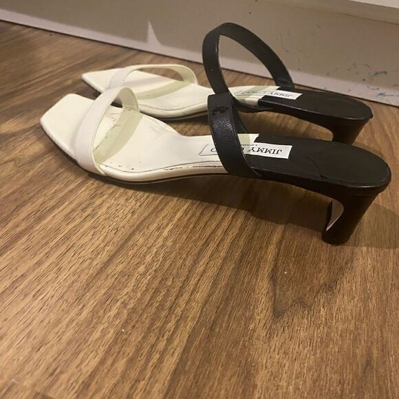 Jimmy Choo Kyda 35 Black and Latte Nappa Leather Sandals - Picture 5 of 8